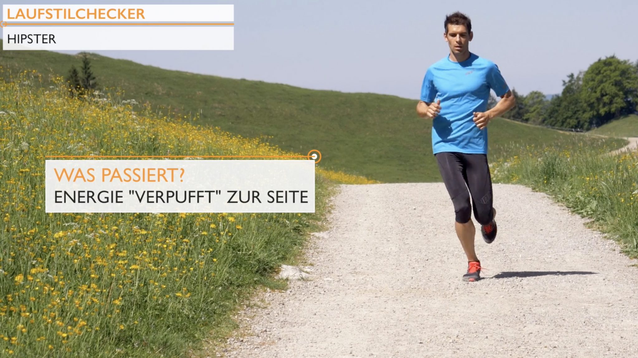 Lauffehler Hipster - seitliches Hüfteinknicken beim Joggen