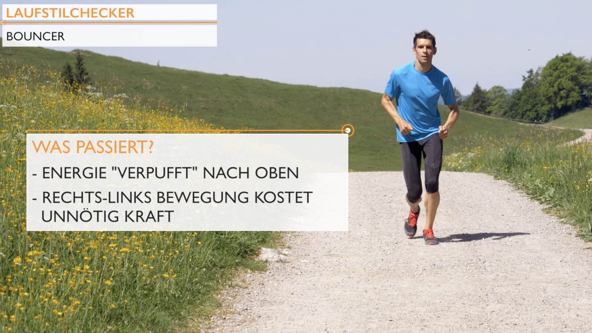 Lauffehler Bouncer - übermäßige vertikale Bewegung beim Laufen