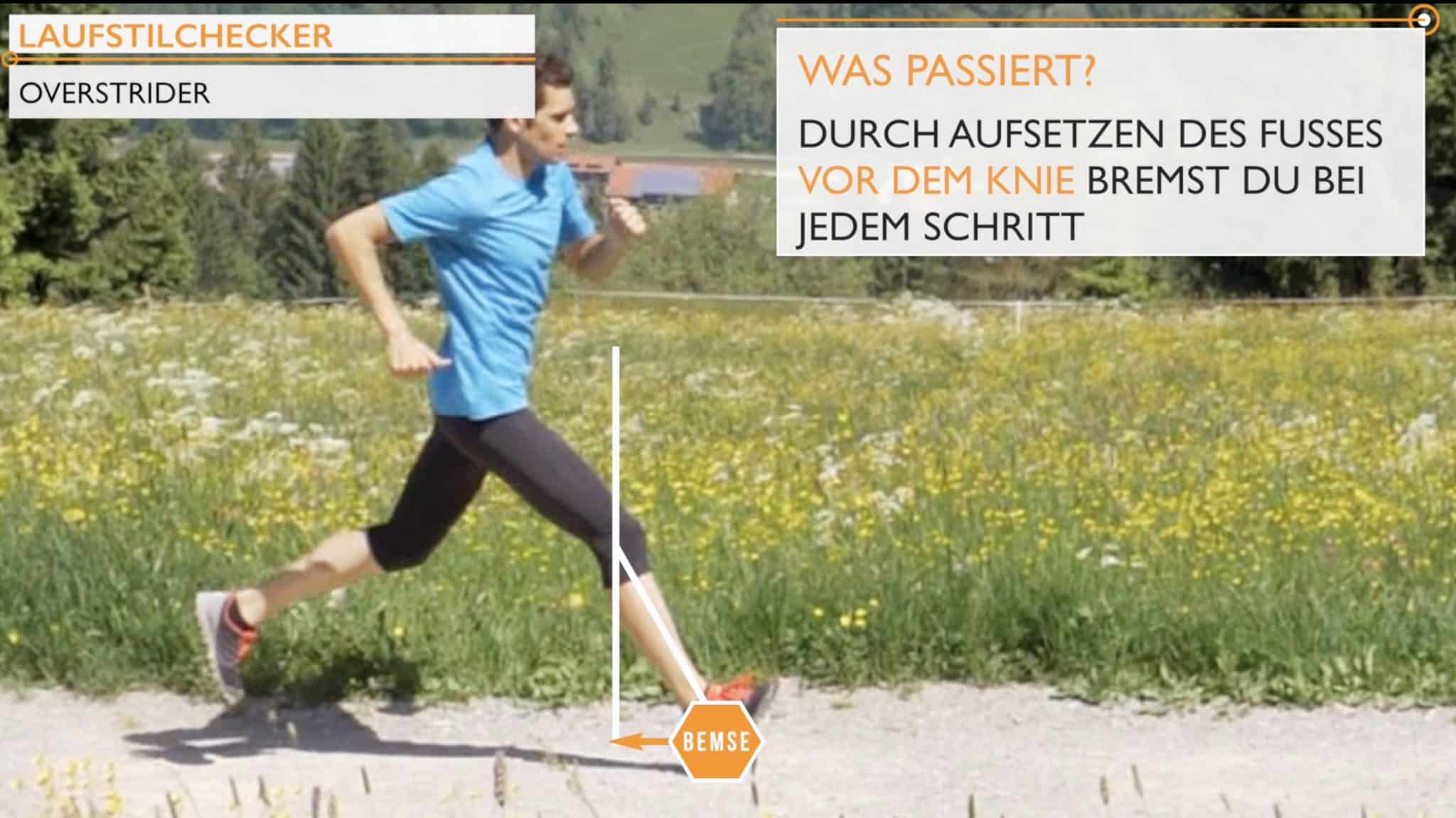 Darstellung eines Overstriders beim Laufen von der Seite