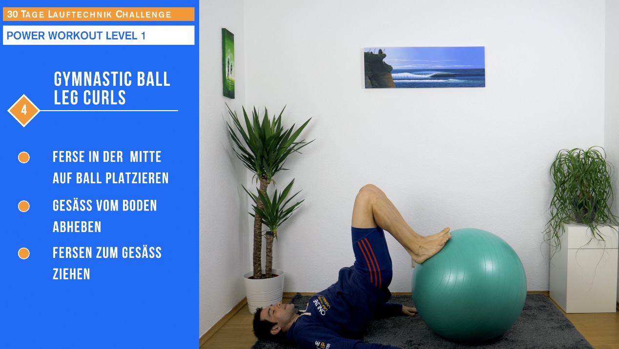Gymnastic Ball Leg Curls
