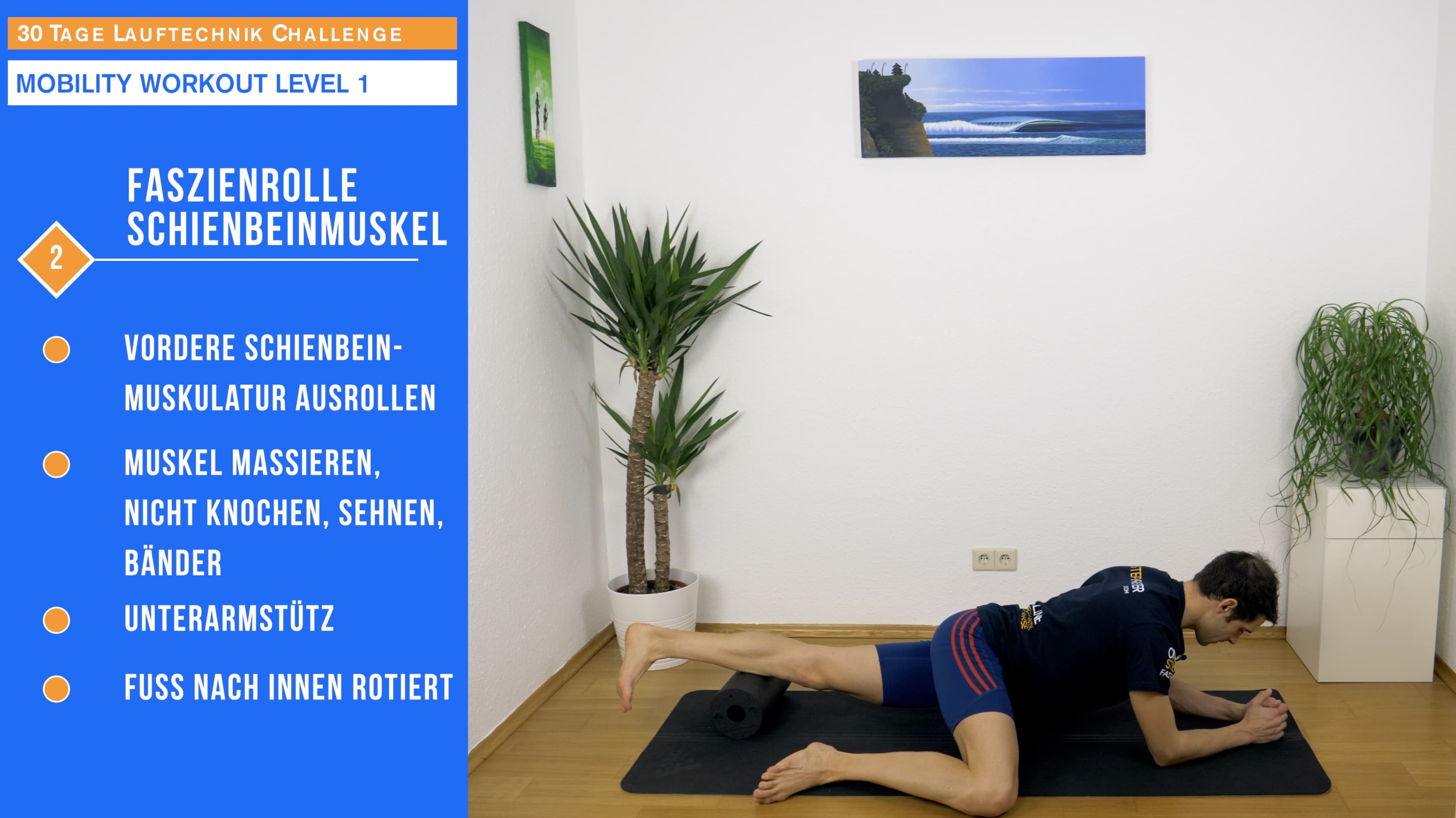Faszienrolle vordere Schienbeinmuskulatur