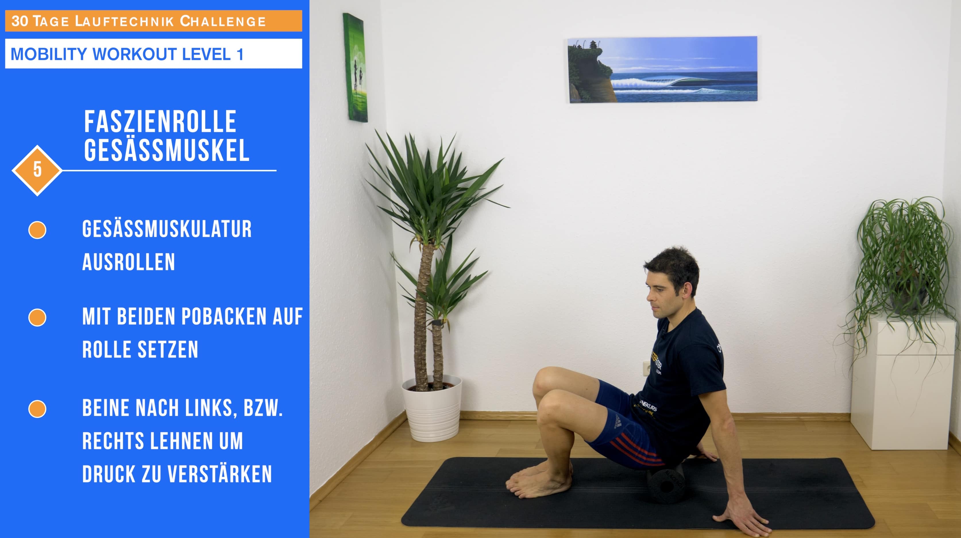 Faszienrolle Gesäßmuskulatur