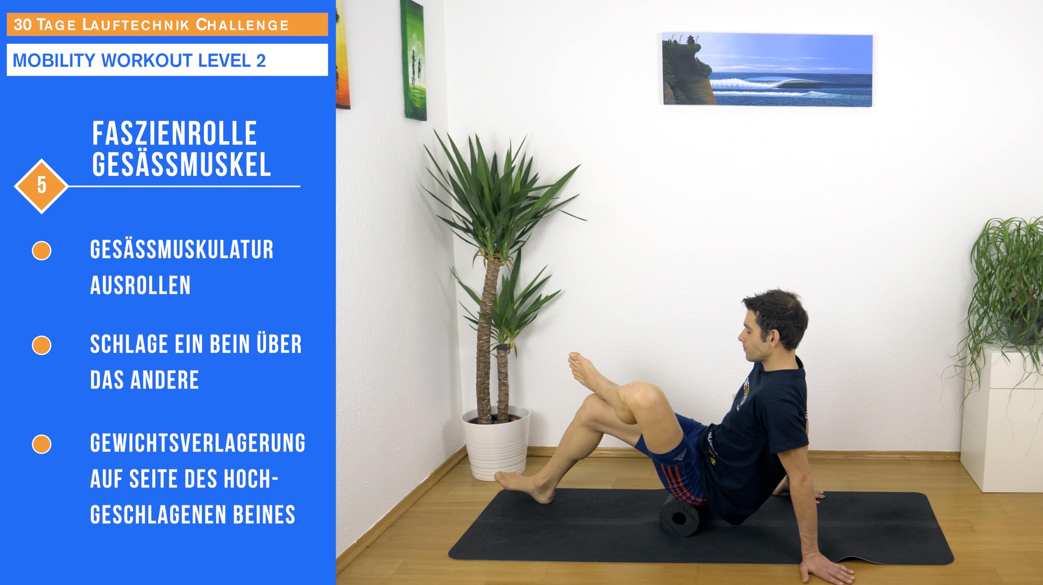 Faszienrolle Gesäßmuskulatur