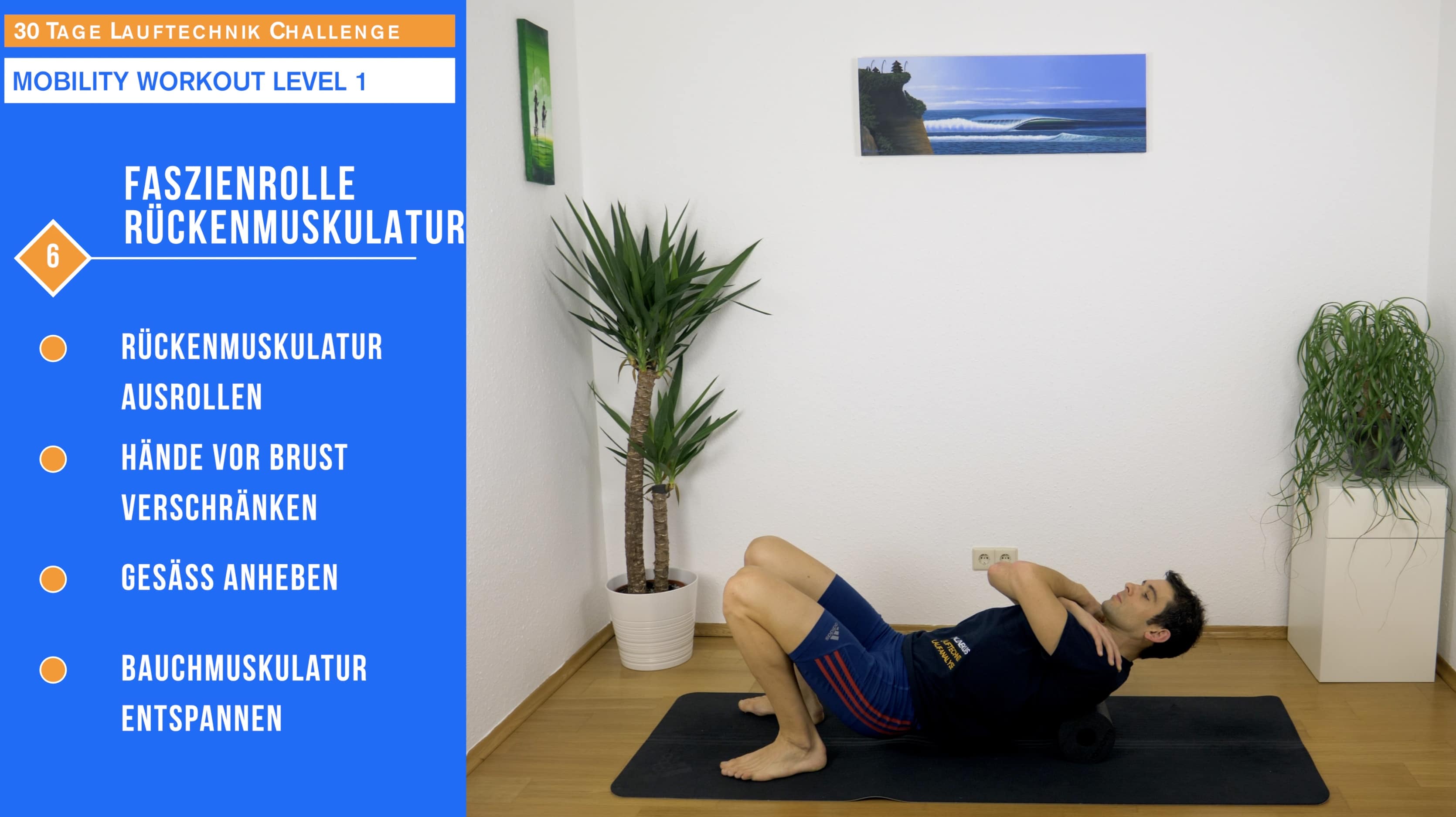 Faszienrolle Rückenmuskulatur