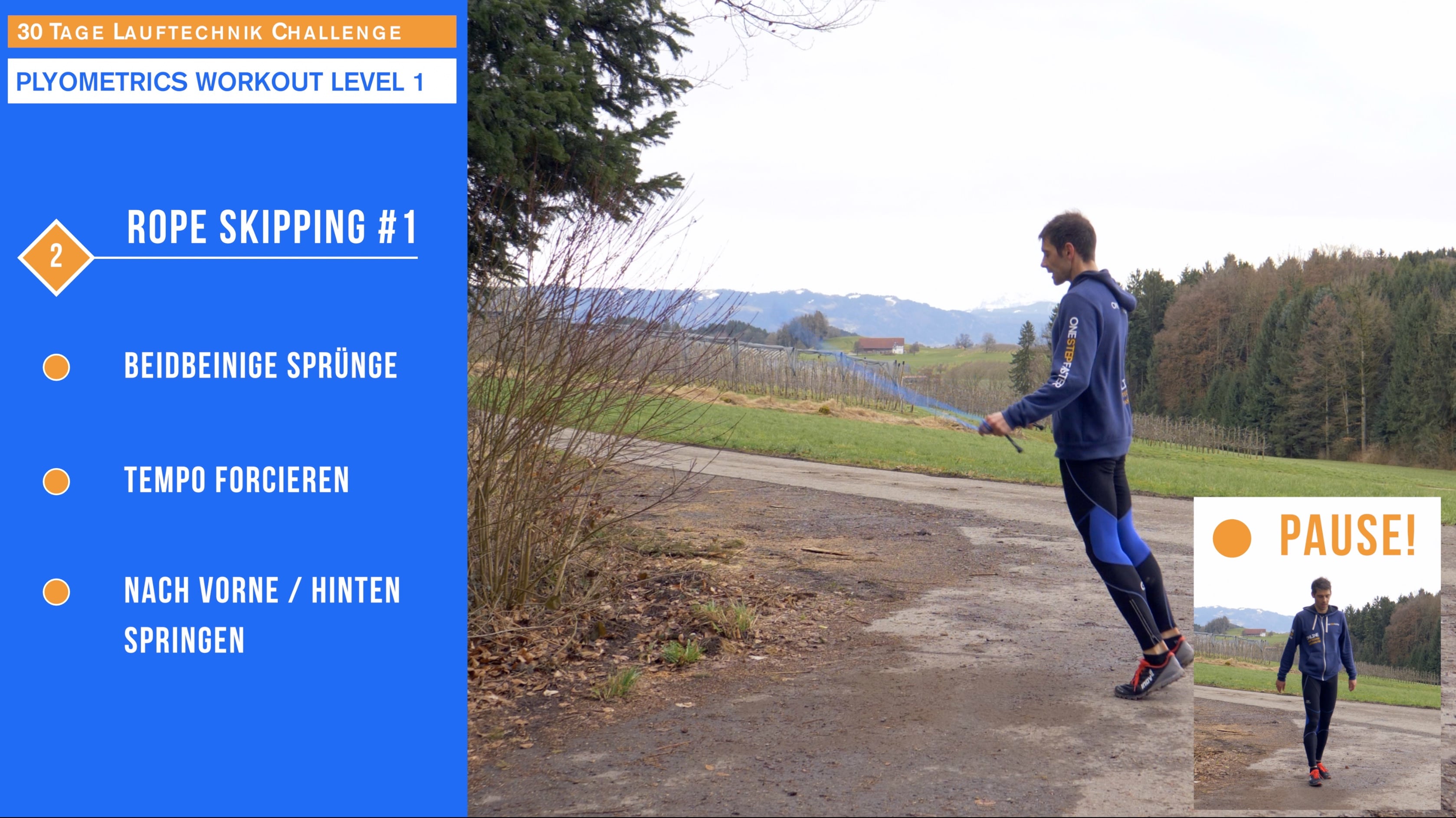 Rope Skipping vor und zurück