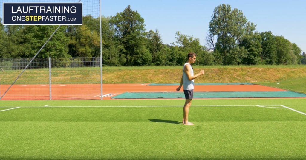 Lauftechnik Armschwung – Ellbogen nah am Körper