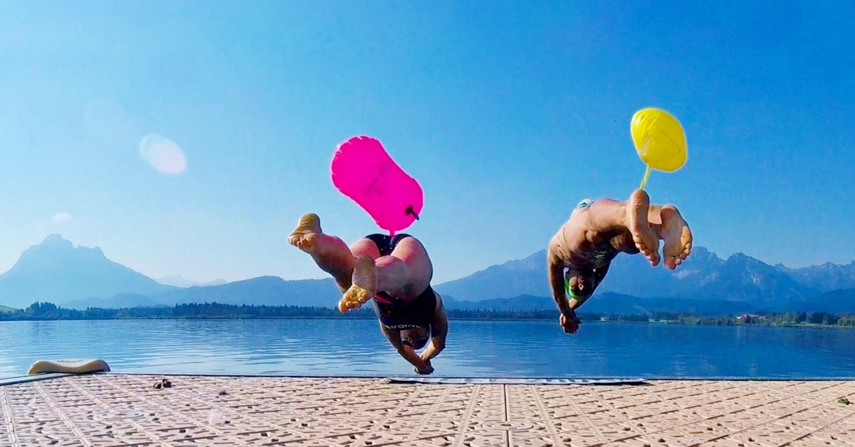 Schwimmsack und Schwimmkörper für Triathlon - Boje