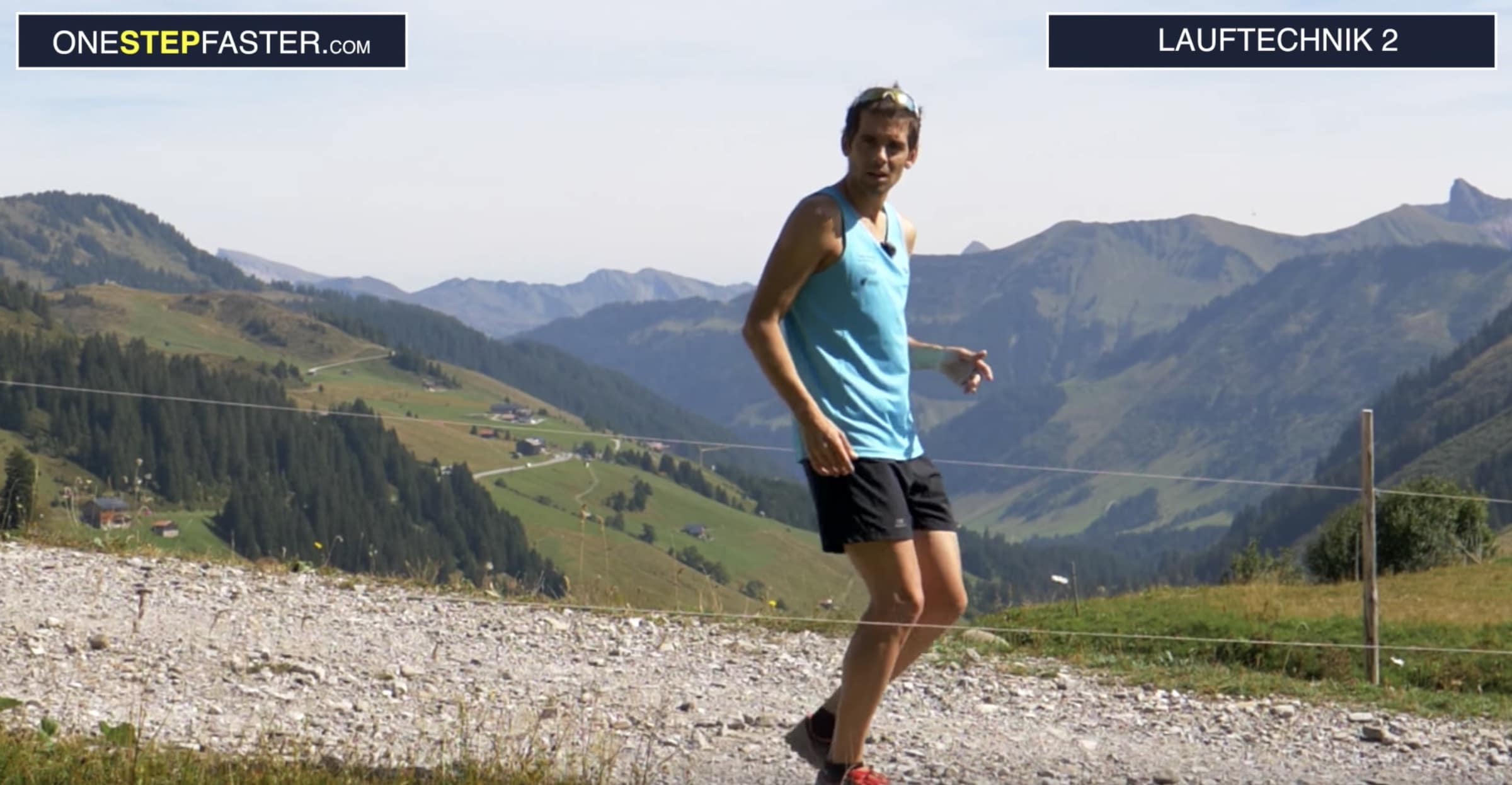 Bergab-Lauftechnik Rutschen im Stand