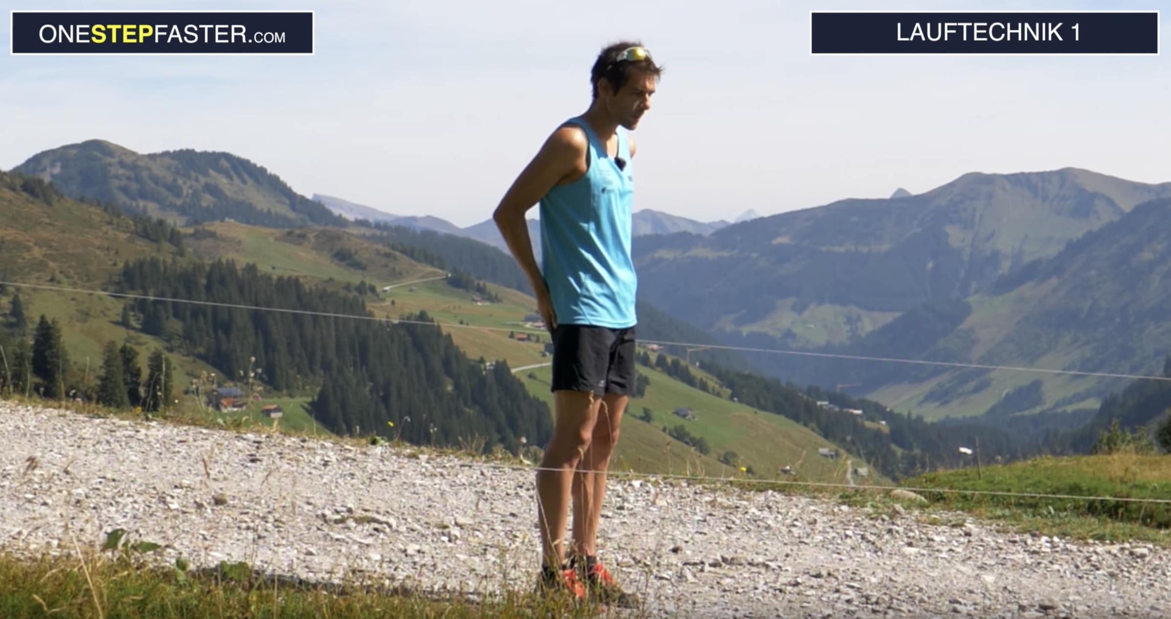 Pobacken anspannen in flach abfallendem Gelände